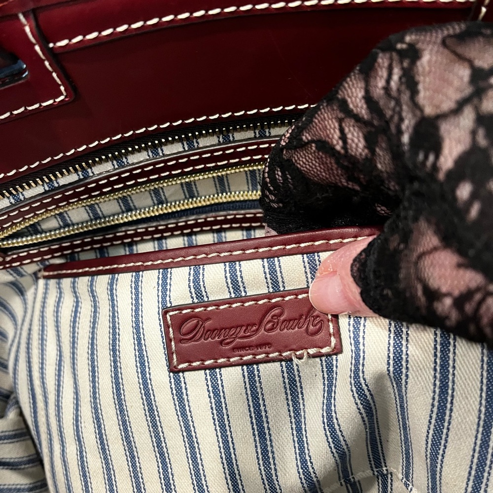 NWT Dooney & Bourke Burgundy Leather Satchel - Picture 8 of 17